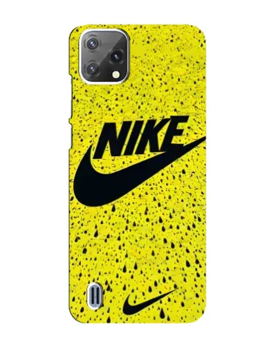 Чехол для Blackview A55 с картинкой «Желтый текстурный Nike»