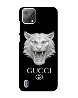 Чехол для Blackview A55 с картинкой «Gucci — серебряный лев»
