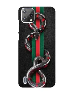 Чехол для Blackview A55 с картинкой «Gucci — змея на полосе»