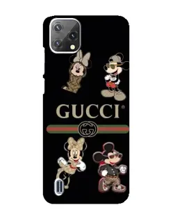 Чехол для Blackview A55 с картинкой «Gucci — герои Disney и монограмма»