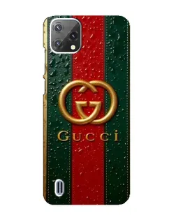 Чехол для Blackview A55 с картинкой «Gucci — фирменная полоса и золото»