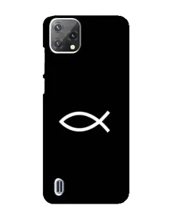 Чехол для Blackview A55 с картинкой «Символ рыбы Jesus»