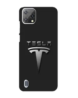 Чохол для Blackview A55 з картинкою «Сталевий логотип Tesla»