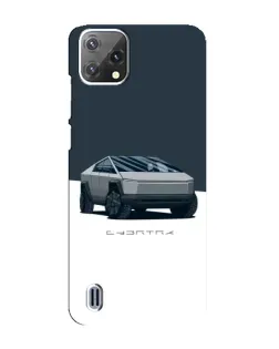 Чохол для Blackview A55 з картинкою «Сріблястий Cybertruck Tesla»