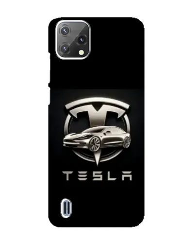 Чохол для Blackview A55 з картинкою «Tesla — срібне авто»