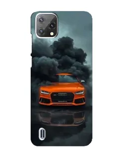 Чохол для Blackview A55 з картинкою «Audi у хмарах диму»