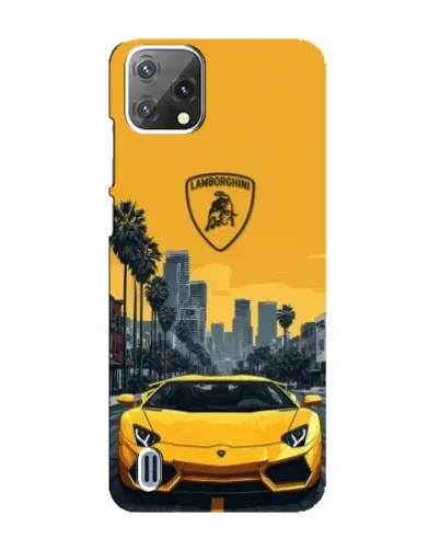Чохол для Blackview A55 з картинкою «Жовтий Lamborghini місто»