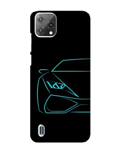Чохол для Blackview A55 з картинкою «Блакитний силует Lamborghini»