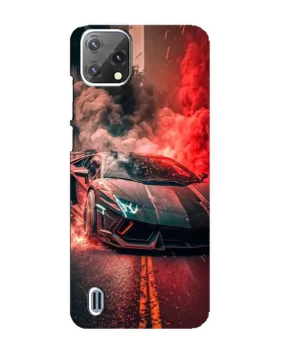 Чохол для Blackview A55 з картинкою «Lamborghini червоний дим»