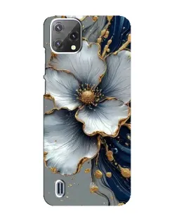 Чехол для Blackview A55 с картинкой «Белый цветок и золотой флюид» Чехол для Blackview A55 с картинкой «Белый цветок и золотой флюид»