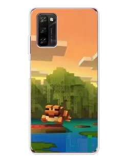Чохол для Blackview A70 Pro з картинкою «Майнкрафт захід сонця»