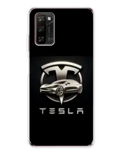 Чохол для Blackview A70 Pro з картинкою «Tesla — срібне авто» Чохол для Blackview A70 Pro з картинкою «Tesla — срібне авто»