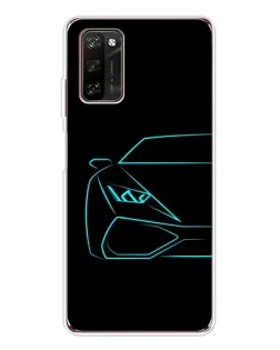 Чохол для Blackview A70 Pro з картинкою «Блакитний силует Lamborghini» Чохол для Blackview A70 Pro з картинкою «Блакитний силует Lamborghini»