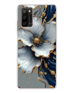 Чохол для Blackview A70 Pro з картинкою «Біла квітка та золотий флюїд»