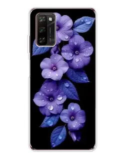 Чохол для Blackview A70 Pro з картинкою «Фіолетові квіти з росою»