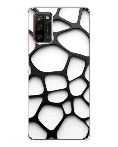 Чехол для Blackview A70 Pro с картинкой «Белая объемная сетка»