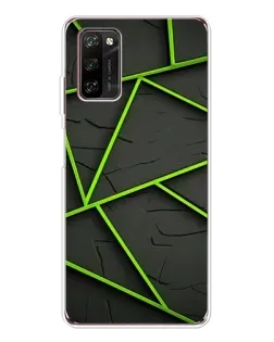Чохол для Blackview A70 Pro з картинкою «Зелені геометричні лінії» Чохол для Blackview A70 Pro з картинкою «Зелені геометричні лінії»