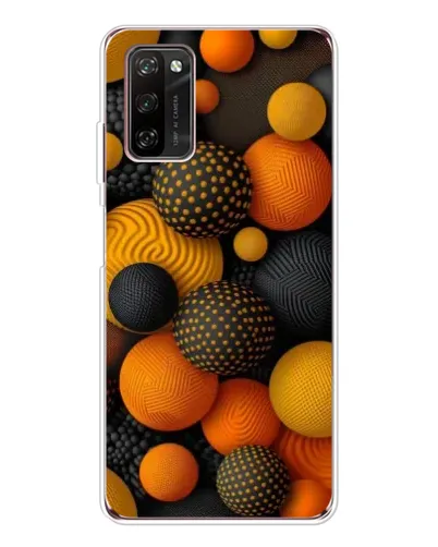 Чехол для Blackview A70 Pro с картинкой «Объемные оранжевые сферы»