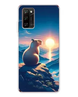 Чохол для Blackview A70 Pro з картинкою «Захід сонця з капібарою»