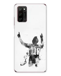 Чехол для Blackview A70 Pro с картинкой «Черно-белый силуэт Месси» Чехол для Blackview A70 Pro с картинкой «Черно-белый силуэт Месси»
