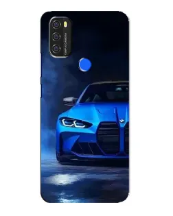 Чехол для Blackview A70 с картинкой «Голубая BMW M4»
