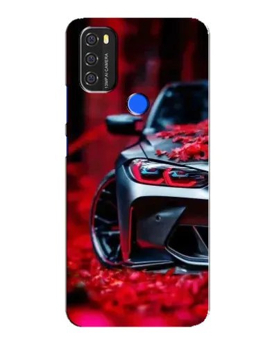 Чехол для Blackview A70 с картинкой «Спортивная BMW и цветы»