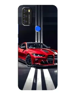 Чехол для Blackview A70 с картинкой «Красная BMW на дороге»