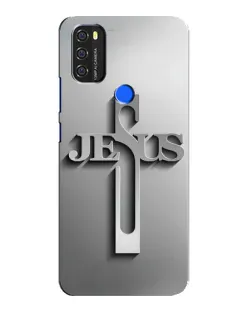 Чехол для Blackview A70 с картинкой «Металлический крест Jesus»
