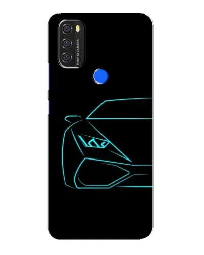 Чохол для Blackview A70 з картинкою «Блакитний силует Lamborghini»