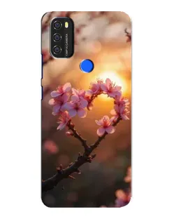 Чехол для Blackview A70 с картинкой «Розовый цвет сердце на фоне заката» Чехол для Blackview A70 с картинкой «Розовый цвет сердце на фоне заката»