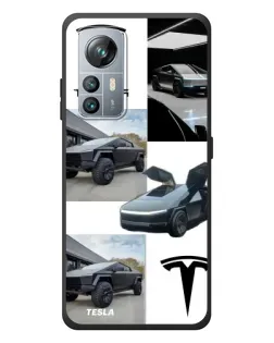 Чохол для Blackview A85 з картинкою «Колаж Cybertruck Tesla»