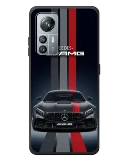 Чохол для Blackview A85 з картинкою «Mercedes — білий карбон»