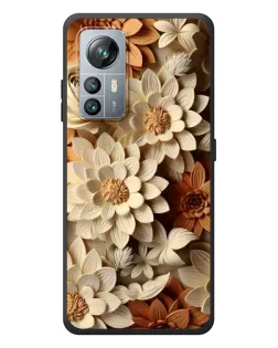 Чехол для Blackview A85 с картинкой «Бежевый флористический декор»