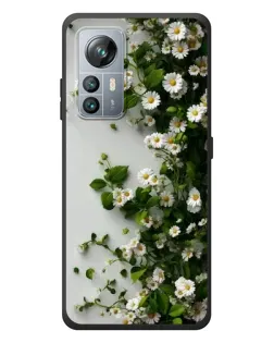 Чехол для Blackview A85 с картинкой «Ветка мелких белых цветов»