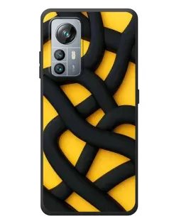 Чехол для Blackview A85 с картинкой «Черное желтое переплетение» Чехол для Blackview A85 с картинкой «Черное желтое переплетение»