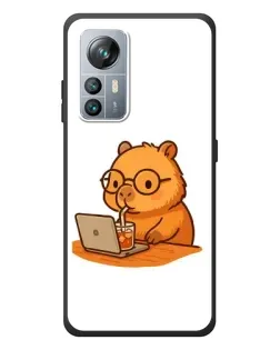 Чохол для Blackview A85 з картинкою «Капібара з ноутбуком»