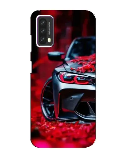 Чохол для Blackview A90 з картинкою «Спортивна BMW та квіти»