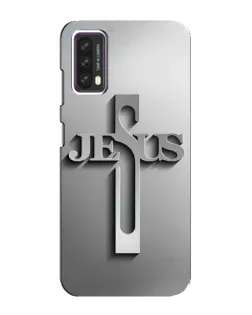 Чехол для Blackview A90 с картинкой «Металлический крест Jesus»
