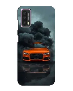 Чехол для Blackview A90 с картинкой «Audi в облаках дыма»