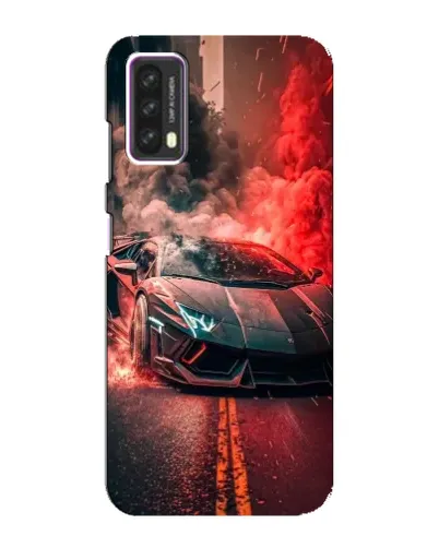 Чохол для Blackview A90 з картинкою «Lamborghini червоний дим»