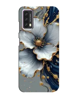 Чохол для Blackview A90 з картинкою «Біла квітка та золотий флюїд»