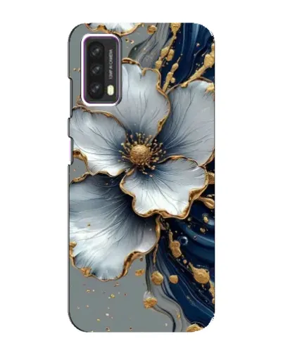 Чохол для Blackview A90 з картинкою «Біла квітка та золотий флюїд» Чохол для Blackview A90 з картинкою «Біла квітка та золотий флюїд»