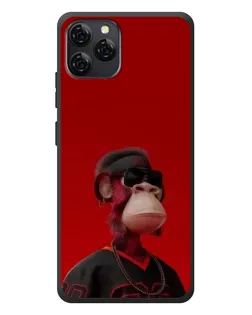 Чехол для Blackview A95 с картинкой «Bored Ape в красном»