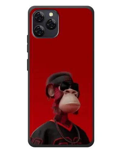 Чехол для Blackview A95 с картинкой «Bored Ape в красном» Чехол для Blackview A95 с картинкой «Bored Ape в красном»