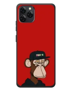 Чехол для Blackview A95 с картинкой «Bored Ape — красный фон»