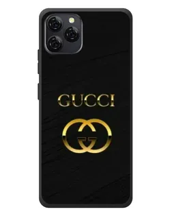 Чехол для Blackview A95 с картинкой «Золотой логотип Gucci»