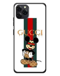 Чехол для Blackview A95 с картинкой «Микки Маус Gucci — полосы»