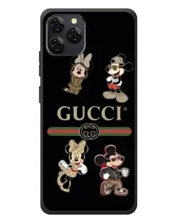 Чехол для Blackview A95 с картинкой «Gucci — герои Disney и монограмма»