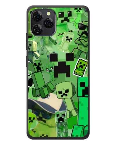 Чехол для Blackview A95 с картинкой «Криперы Minecraft»
