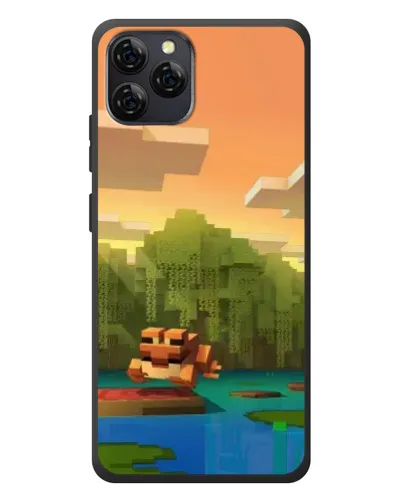 Чехол для Blackview A95 с картинкой «Майнкрафт закат солнца»